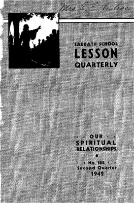 Sabbath School Quarterly | April 1, 1942