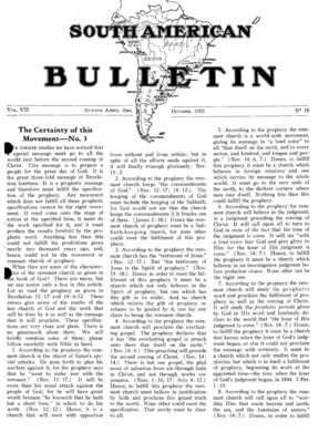South American Bulletin | October 1, 1931