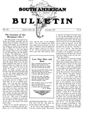 South American Bulletin | December 1, 1931