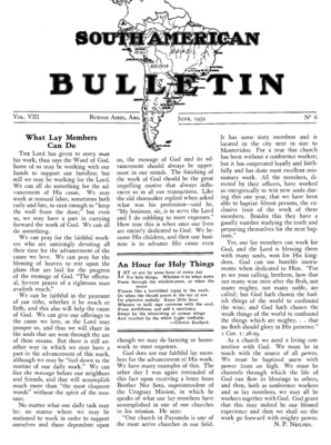 South American Bulletin | June 1, 1932
