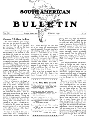 South American Bulletin | November 1, 1932