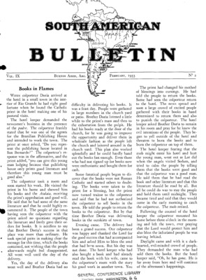 South American Bulletin | February 1, 1933