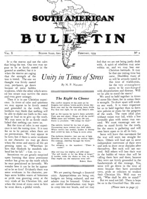 South American Bulletin | February 1, 1934