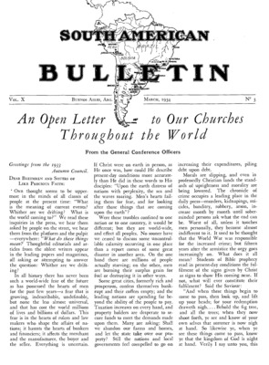South American Bulletin | March 1, 1934