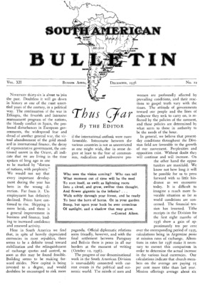 South American Bulletin | December 1, 1936