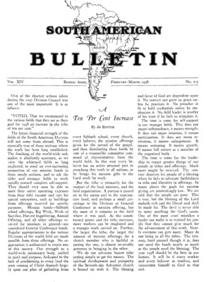 South American Bulletin | February 1, 1938