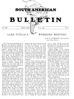 South American Bulletin | June 1, 1938