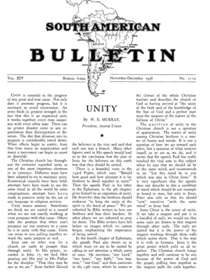 South American Bulletin | November 1, 1938