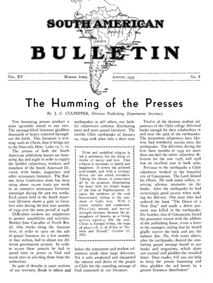 South American Bulletin | August 1, 1939