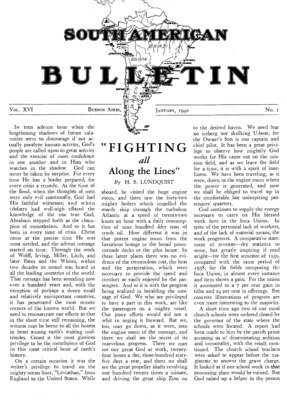 South American Bulletin | January 1, 1940