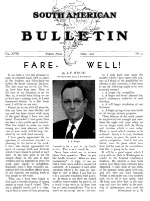 South American Bulletin | April 1, 1942