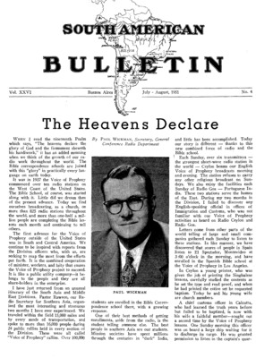 South American Bulletin | July 1, 1951