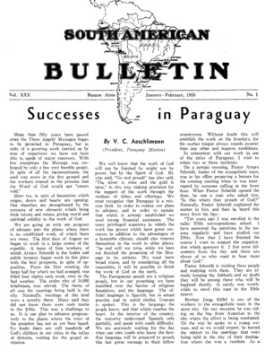 South American Bulletin | January 1, 1955