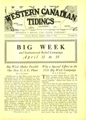Western Canadian Tidings | April 7, 1931