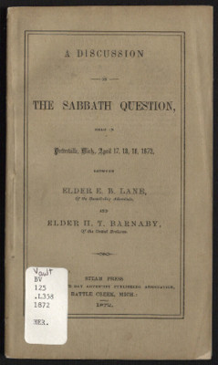 A Discussion On The Sabbath Question