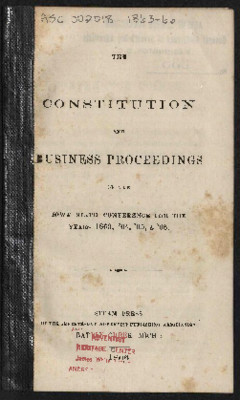 The Constitution And Business Proceedings Of The Iowa State Conference