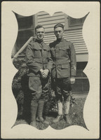 Cousins Eldon Green and Mark Bovee in WWI Uniforms