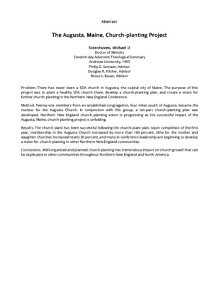The Augusta, Maine, Church-planting Project