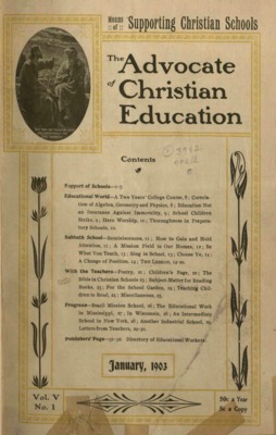 The Advocate of Christian Education | January 1, 1903
