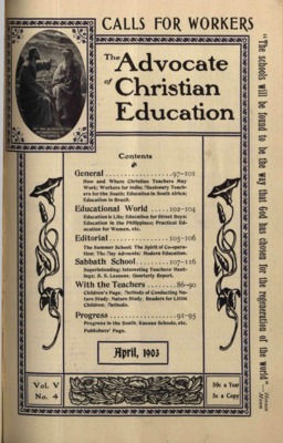 The Advocate of Christian Education | April 1, 1903