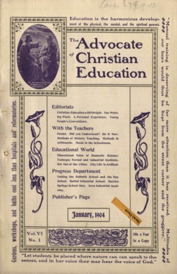 The Advocate of Christian Education | January 1, 1904