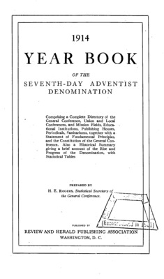 Seventh-day Adventist Yearbook | January 1, 1914