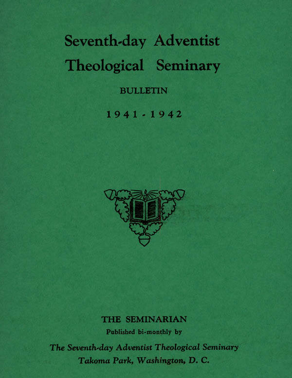 The Seminarian, Potomac University Bulletin